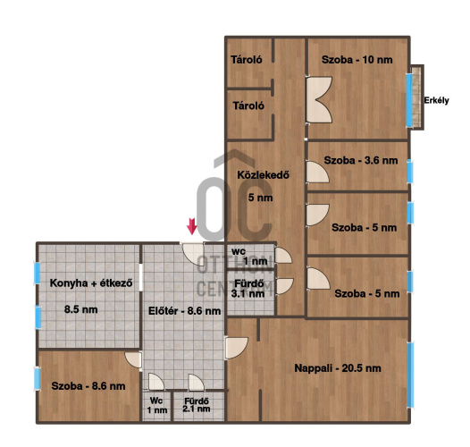 Lakás · 6 hálószoba · 114 m² · 149.990.000 Ft
